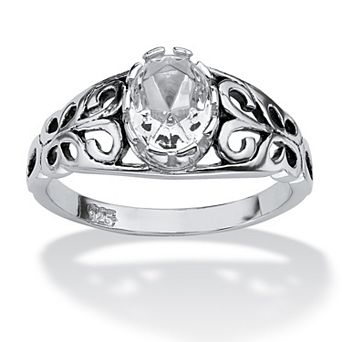 PalmBeach Jewelry Simulated Birthstone Sterling Silver Ring