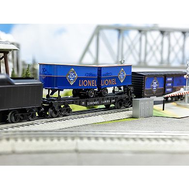 Lionel 125th Anniversary O Gauge Model Train Flatcar with 2 Piggyback Trailers
