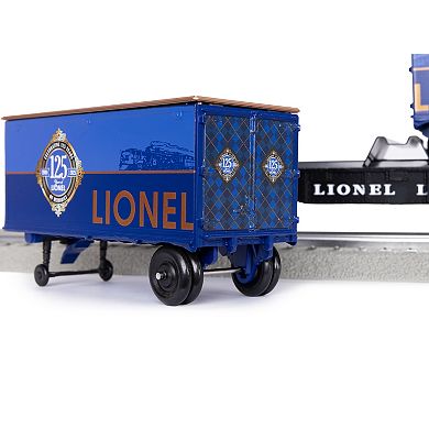 Lionel 125th Anniversary O Gauge Model Train Flatcar with 2 Piggyback Trailers