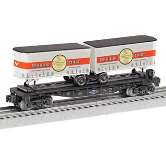 Lionel Whispering Rails Flatcar with 2 Piggyback Trailers