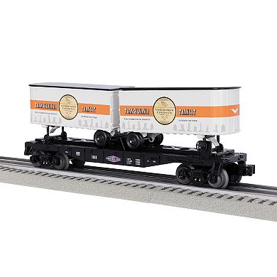 Lionel Whispering Rails Flatcar with 2 Piggyback Trailers