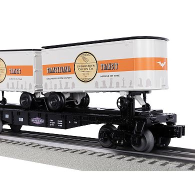 Lionel Whispering Rails Flatcar with 2 Piggyback Trailers