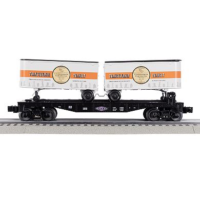 Lionel Whispering Rails Flatcar with 2 Piggyback Trailers