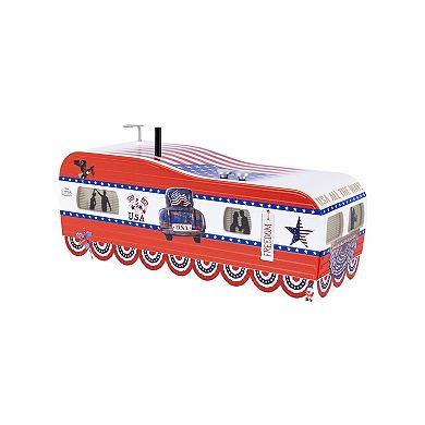 Lionel Patriotic Plug-Expand-Play Mobile Home Trailer O Gauge Model Train Accessory