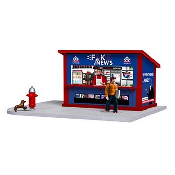 Lionel Fake News #2 Plug-Expand-Play O Gauge Model Train Accessory with Animated Figures & Dog