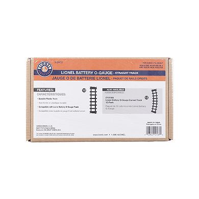 Lionel O Gauge 12-Piece Straight Black Plastic Track Pack