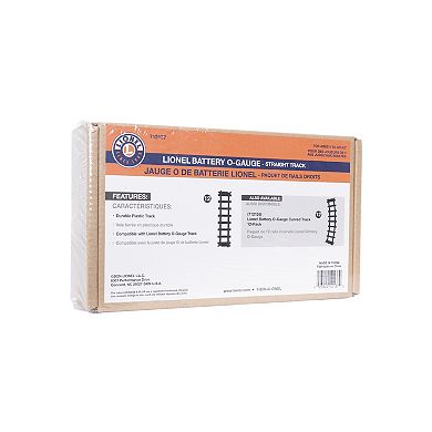 Lionel O Gauge 12-Piece Straight Black Plastic Track Pack