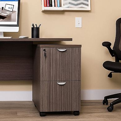 Kery 2 Drawer Mobile Pedestal File Cabinet with Lock