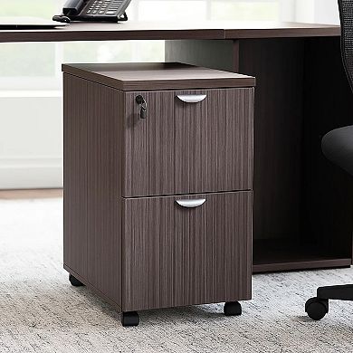 Kery 2 Drawer Mobile Pedestal File Cabinet with Lock