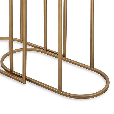 Valo 2pc Nesting Accent Table Set, Glass Oval Top