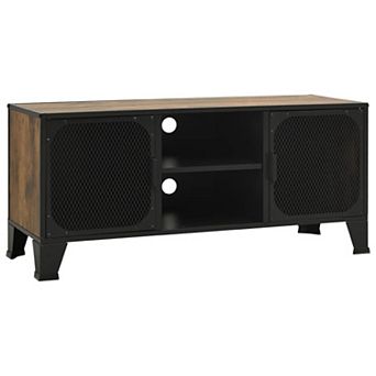 Andy TV Stand Media Cabinet, 2 Doors, 1 Shelf