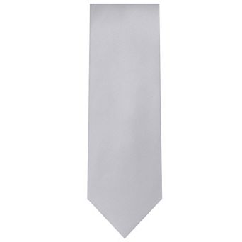 Jacob Alexander Men's Silk Blend Neck Tie - Solid Color, Regular Length