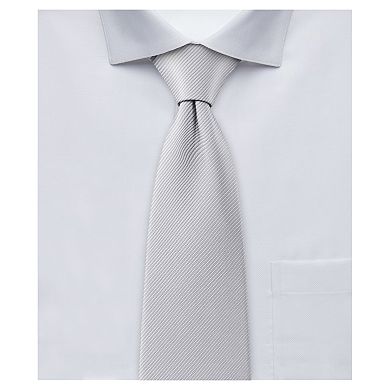 Jacob Alexander Men's Silk Blend Neck Tie - Solid Color, Regular Length
