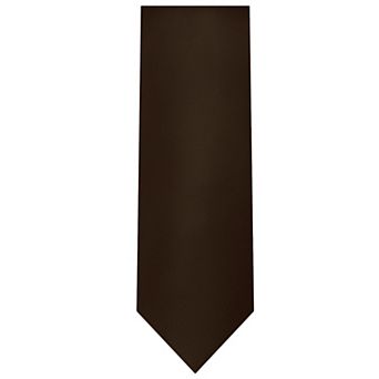 Jacob Alexander Men's Silk Blend Neck Tie - Solid Color, Regular Length