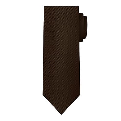 Jacob Alexander Men's Silk Blend Neck Tie - Solid Color, Regular Length