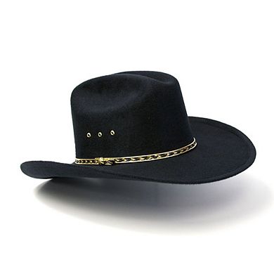 Black Felt Western Cattleman Hat