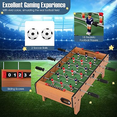 27 Inch Foosball Table for Indoor Game Play with Durable Handle
