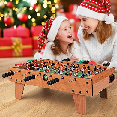 27 Inch Foosball Table for Indoor Game Play with Durable Handle