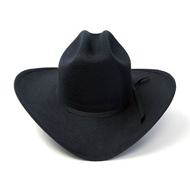 Black Felt Western Cattleman Hat with Black Band