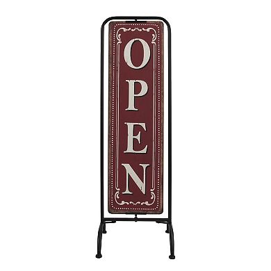 Hello Honey Free-Standing Metal Open/Closed 2-Sided Sign, Multicolor