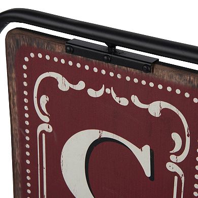 Hello Honey Free-Standing Metal Open/Closed 2-Sided Sign, Multicolor