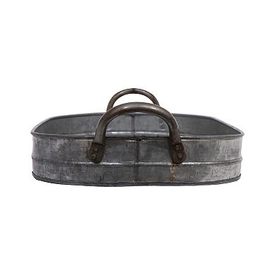 Hello Honey Oval Galvanized Metal Tray with Handles