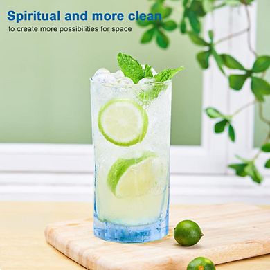 Blue Geometric Shape Drinking Glass Set