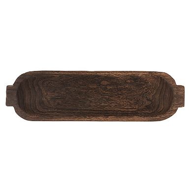 Hello Honey Decorative Paulownia Wood Tray, Brown
