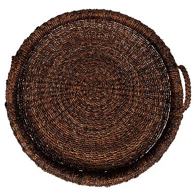 Hello Honey Round Braided Bankuan Tray with Handles