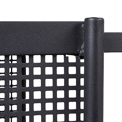 Hello Honey Metal Console Table with Shelf for TV, Black