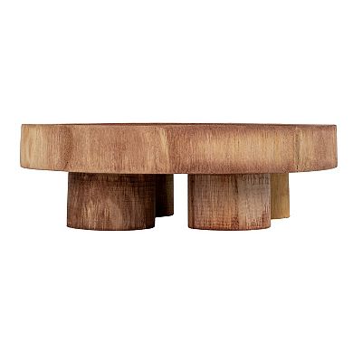 Hello Honey Paulownia Wood Pedestal Tray