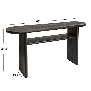 Hello Honey Sturdy Firwood Console Table, Black
