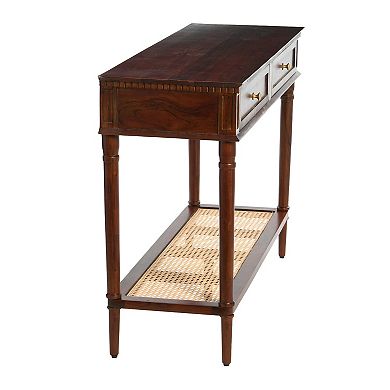 Hello Honey Maxwelton Console Table with 2 Drawers, Dark Chestnut and Natural