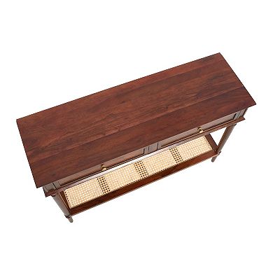 Hello Honey Maxwelton Console Table with 2 Drawers, Dark Chestnut and Natural