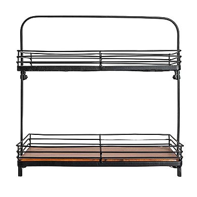 Hello Honey Acacia Wood & Metal 2-Tier Stand