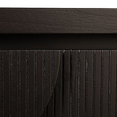 Hello Honey Modern Black Console Table with Storage Drawers