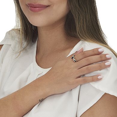 PalmBeach Jewelry 1.46 TCW Marquise Cut Genuine Blue Sapphire Platinum-Plated Sterling Silver Ring