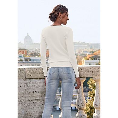 Lascana Women's Casual V-Neck Sweater