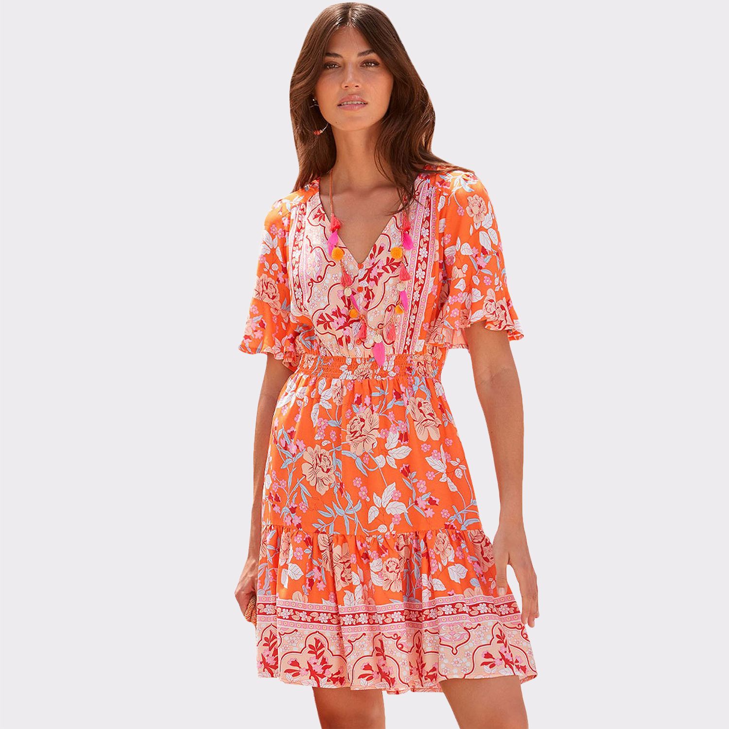 Женские платья Lascana Tiered Short Sleeve Dress