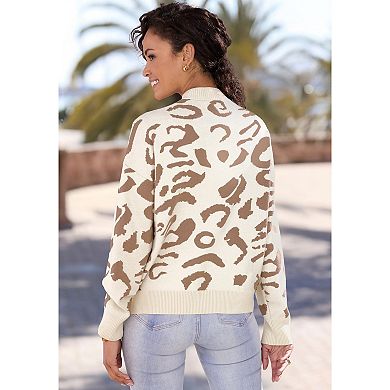 Lascana Women's Leopard Print Sweater