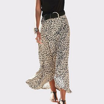 Lascana Women's High Low Printed Skirt