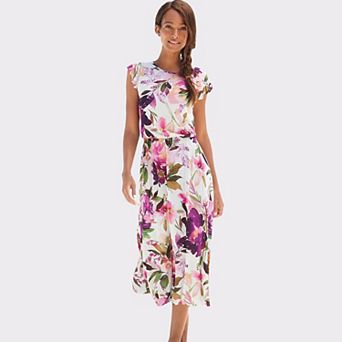 Lascana Women's Flutter Sleeve Dress