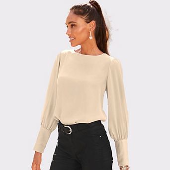 Lascana Women's Back Button Detail Blouse