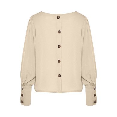 Lascana Women's Back Button Detail Blouse