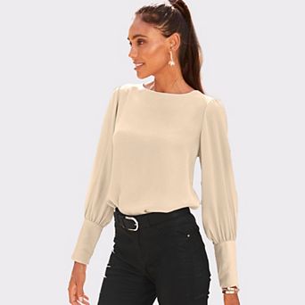Lascana Women's Back Button Detail Blouse