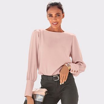 Lascana Women's Back Button Detail Blouse