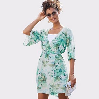 Lascana Women's Floral Layered Look Dress