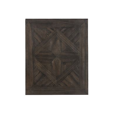 Leky Chairside Table, 22 Inch, 1 Cabinet with Adjustable Shelf, Brown