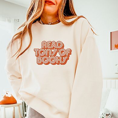 Read Tons Of Books - Women's Lightweight Garment Dyed Sweatshirt