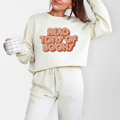 Read Tons Of Books - Women's Lightweight Garment Dyed Sweatshirt
